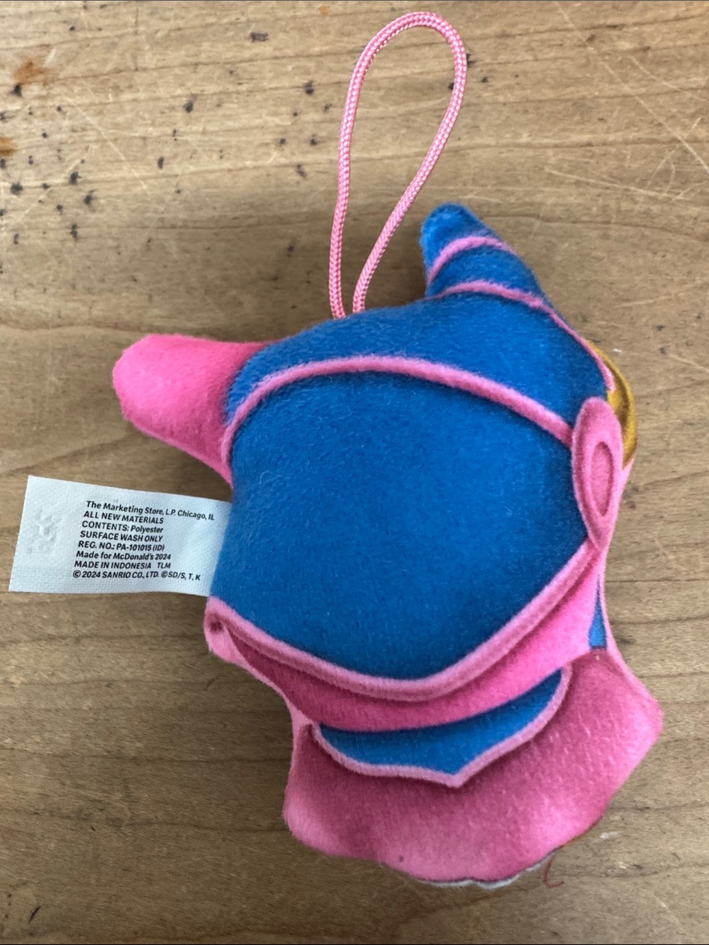 Sanrio My Melody Plush Keychain - Pink, Blue & Yellow - Picture 5 of 8